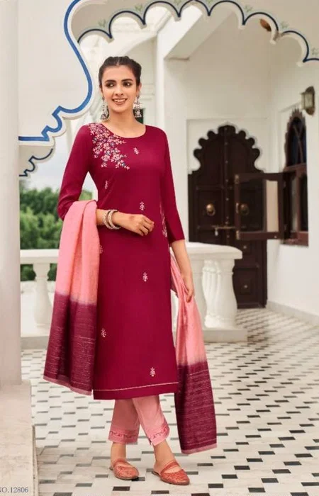 Kivi Rajwadi Festive Wear Designer Kurti With Bottom Dupatta Wholesale Online
